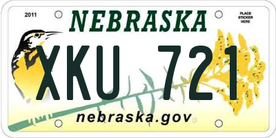 NE license plate XKU721