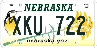 NE license plate XKU722