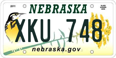 NE license plate XKU748