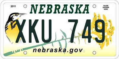 NE license plate XKU749