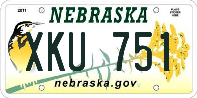 NE license plate XKU751