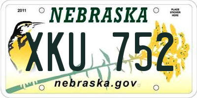 NE license plate XKU752