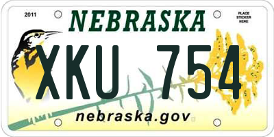 NE license plate XKU754