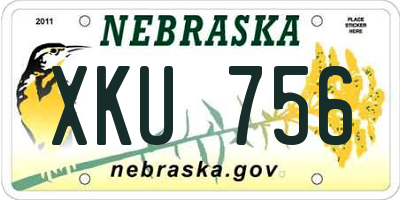 NE license plate XKU756