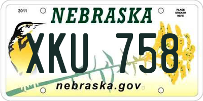NE license plate XKU758