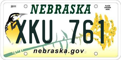 NE license plate XKU761