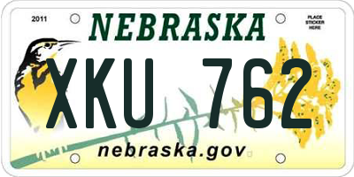 NE license plate XKU762