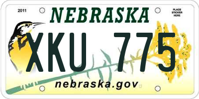 NE license plate XKU775