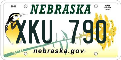 NE license plate XKU790