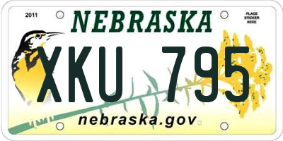 NE license plate XKU795