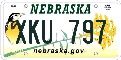 NE license plate XKU797
