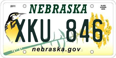 NE license plate XKU846