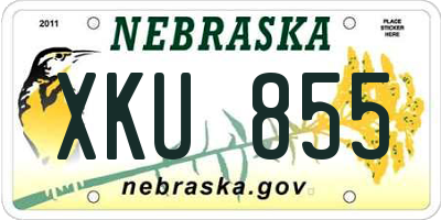 NE license plate XKU855