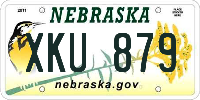 NE license plate XKU879
