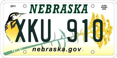 NE license plate XKU910