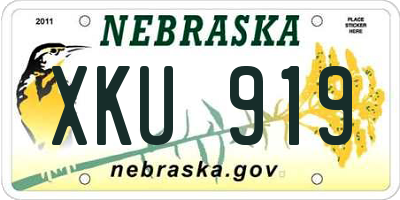 NE license plate XKU919