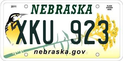 NE license plate XKU923
