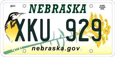 NE license plate XKU929