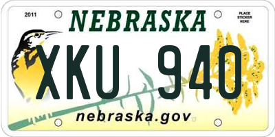 NE license plate XKU940