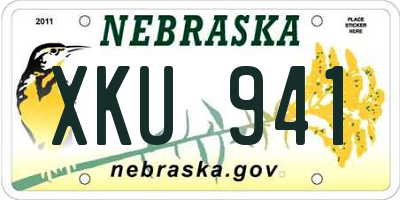 NE license plate XKU941