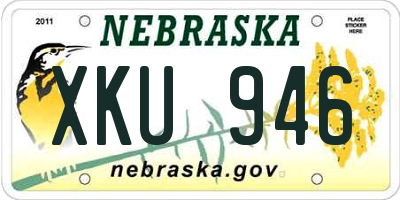 NE license plate XKU946