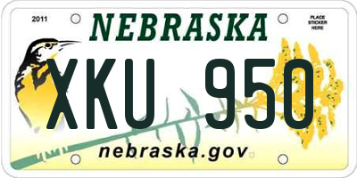 NE license plate XKU950