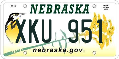 NE license plate XKU951