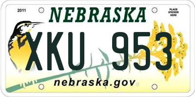 NE license plate XKU953