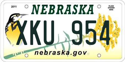NE license plate XKU954