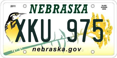 NE license plate XKU975