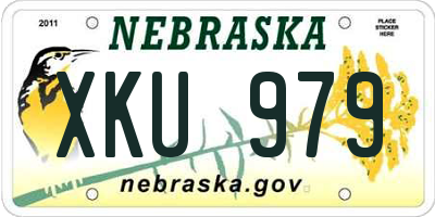 NE license plate XKU979