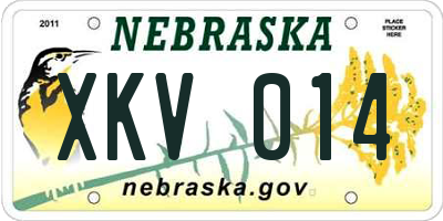 NE license plate XKV014