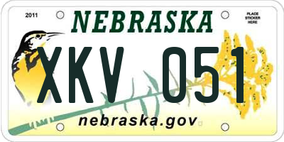 NE license plate XKV051