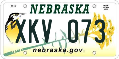 NE license plate XKV073
