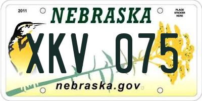 NE license plate XKV075