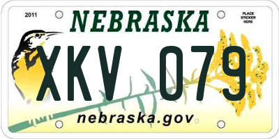 NE license plate XKV079