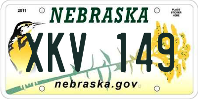 NE license plate XKV149