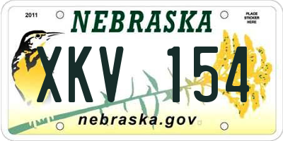 NE license plate XKV154