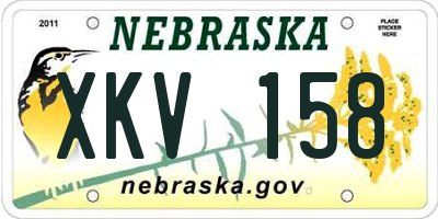 NE license plate XKV158