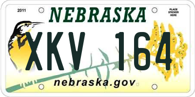 NE license plate XKV164