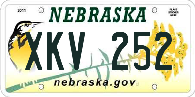 NE license plate XKV252