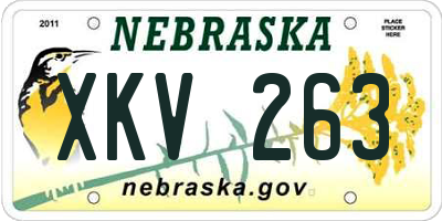 NE license plate XKV263