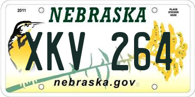 NE license plate XKV264