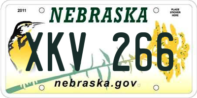 NE license plate XKV266