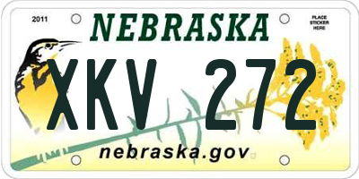NE license plate XKV272