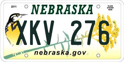 NE license plate XKV276