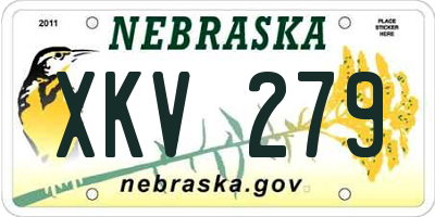 NE license plate XKV279