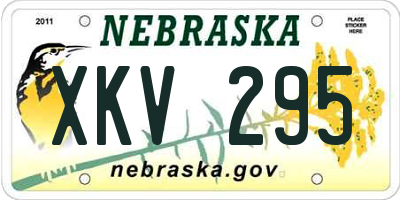NE license plate XKV295