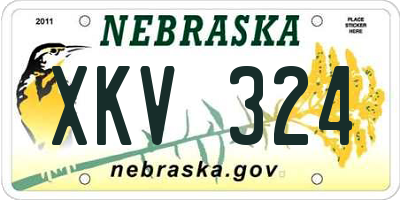 NE license plate XKV324