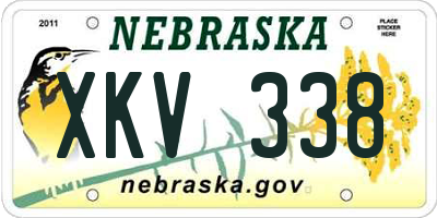 NE license plate XKV338
